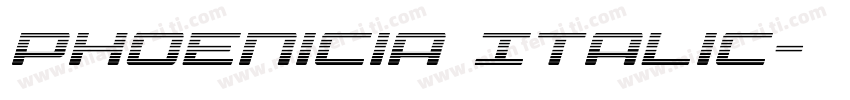 Phoenicia Italic字体转换